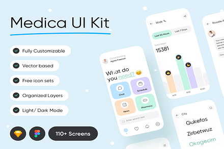 Medica - Medical UI Kit, an UI Kit Template by Creative Perspective