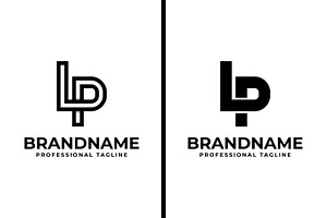 Letters LP Or PL Monogram Logo