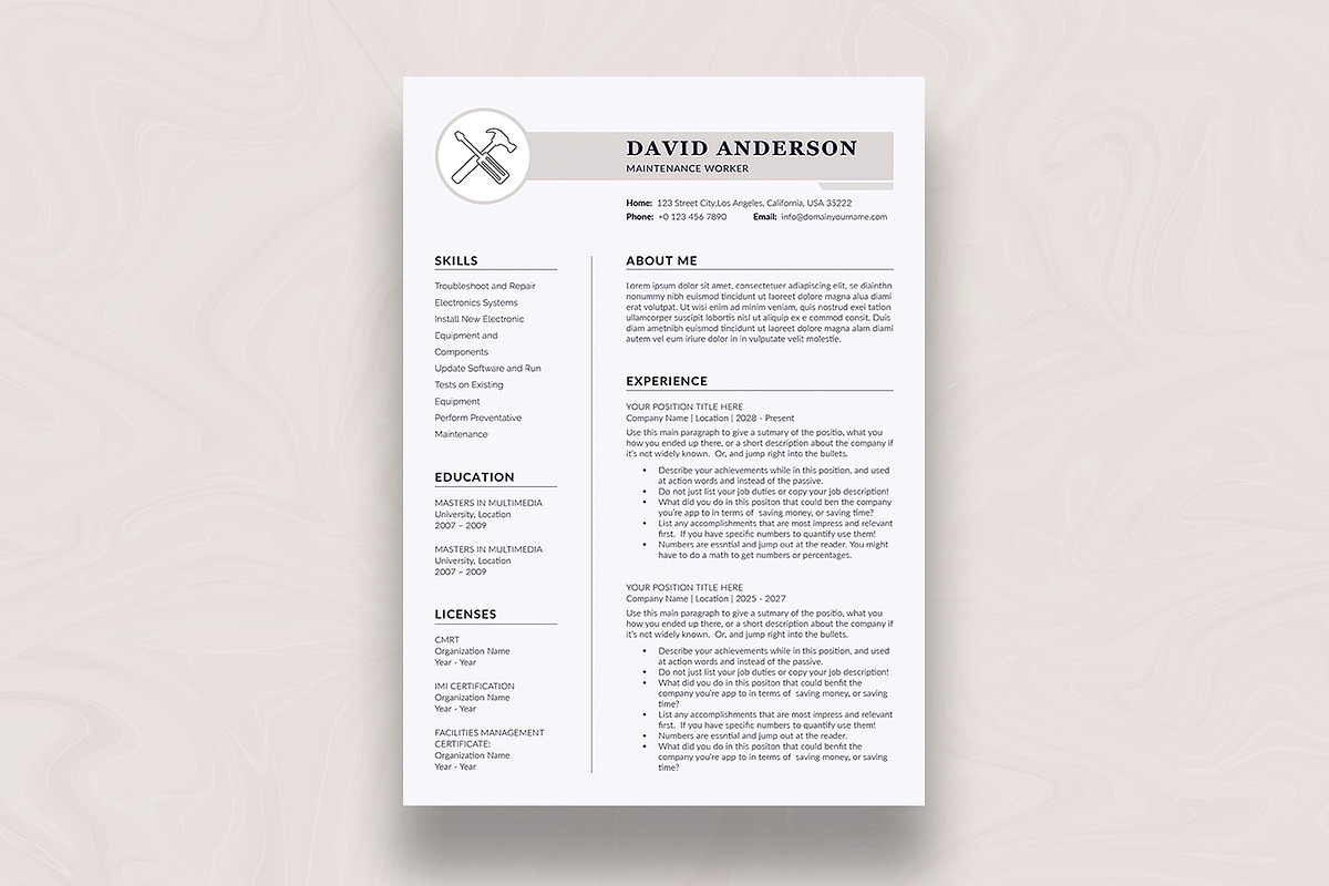 Resume Template, a Resume Template by DesignDevisers (Photo 2 of 10)