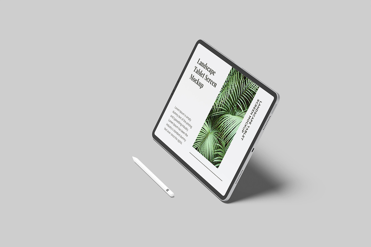 Landscape Tablet Screen Mockup, an iPad Mockup by Graphiculon (Photo 6 of 11)