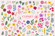 Vivid Flowers, clipart & patterns, a Graphic by Cozy pattern shop (Thumbnail 8 of 11)