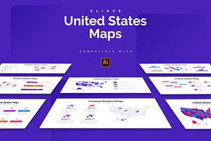 U.S. Maps Illustrator Infographics