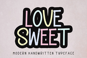 Love Sweet, a Slab Serif Font by pineungtype