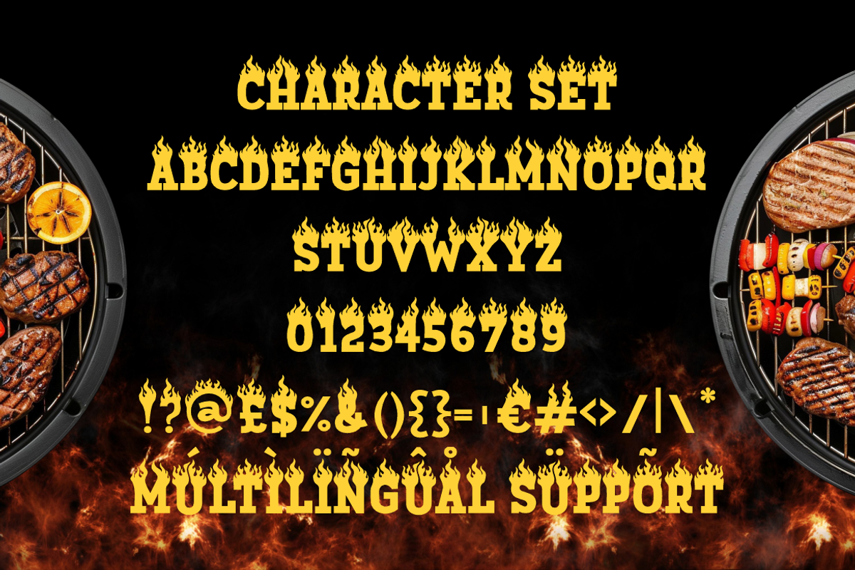 Fire Torch Flame Font, a Font by PutraCetol Studio (Photo 5 of 5)
