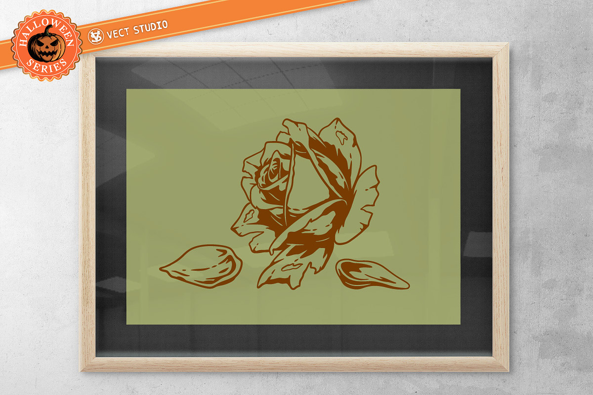 20 Halloween Rose Stamp Brushes, a Brush Add-On by vectstudio (Photo 8 of 10)