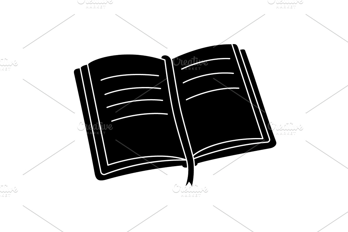 Open book with ribbon bookmark in, an Education Illustration by GraphiShop