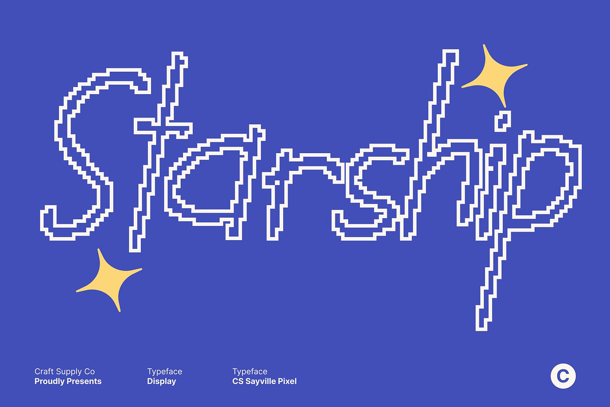 CS Sayville Pixel, a Handwritten Font by Craft Supply Co. (Photo 6 of 8)