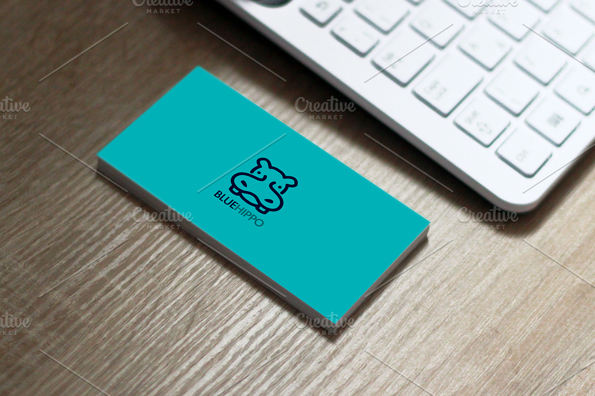 Blue Hippo Logo Design, a Branding & Logo Template by Crown Creative's Shop (Photo 2 of 2)