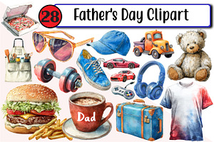 Father's Day Clipart, an Illustration by Design Market
