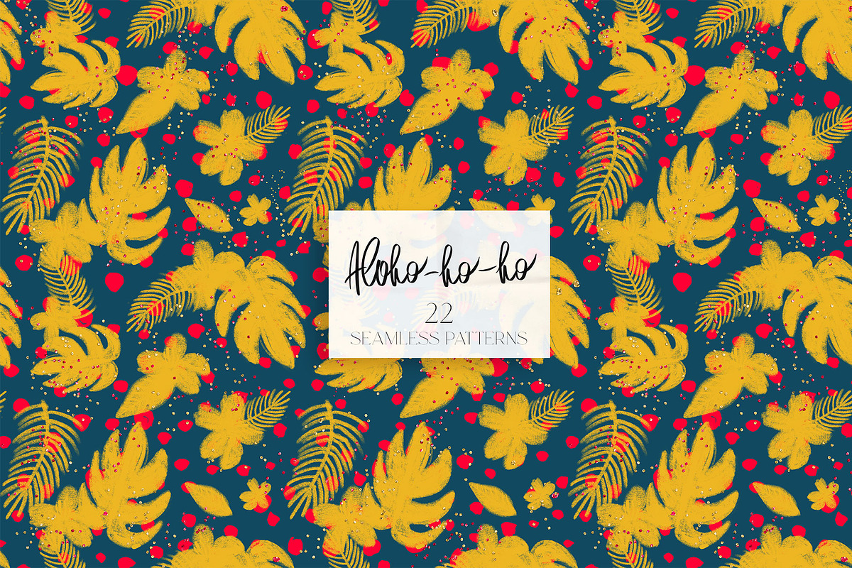 Tropical Santa Christmas Patterns, a Pattern Graphic by KaramfilaS (Photo 24 of 28)