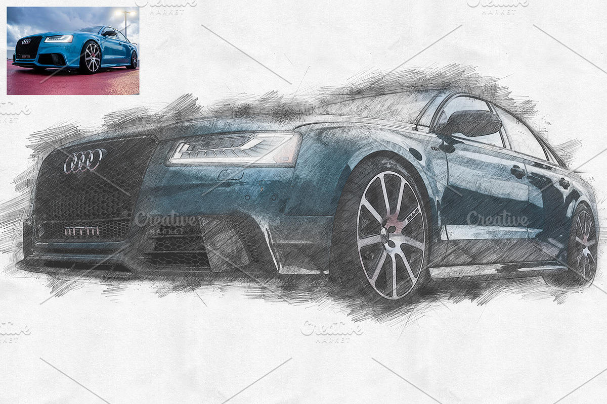 Pencil Sketch Photoshop Action, an Action Add-On by AndriyFM (Photo 11 of 15)