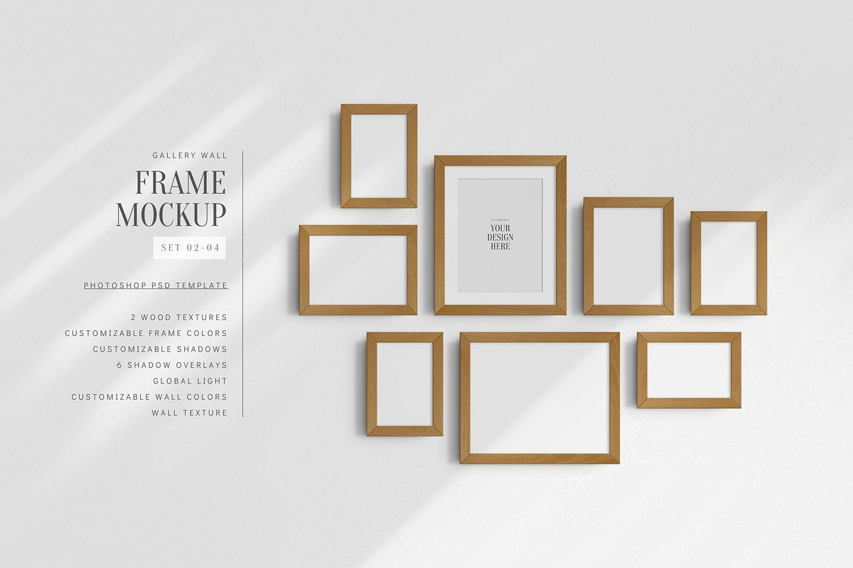 Gallery Wall Mockup | 8 Frames, a Household Mockup by DESIGN BY nube (Photo 1 of 12)