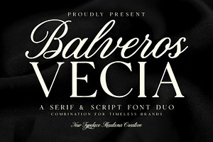 Balveros Vecia Font Duo, a Script Font by Maulana Creative