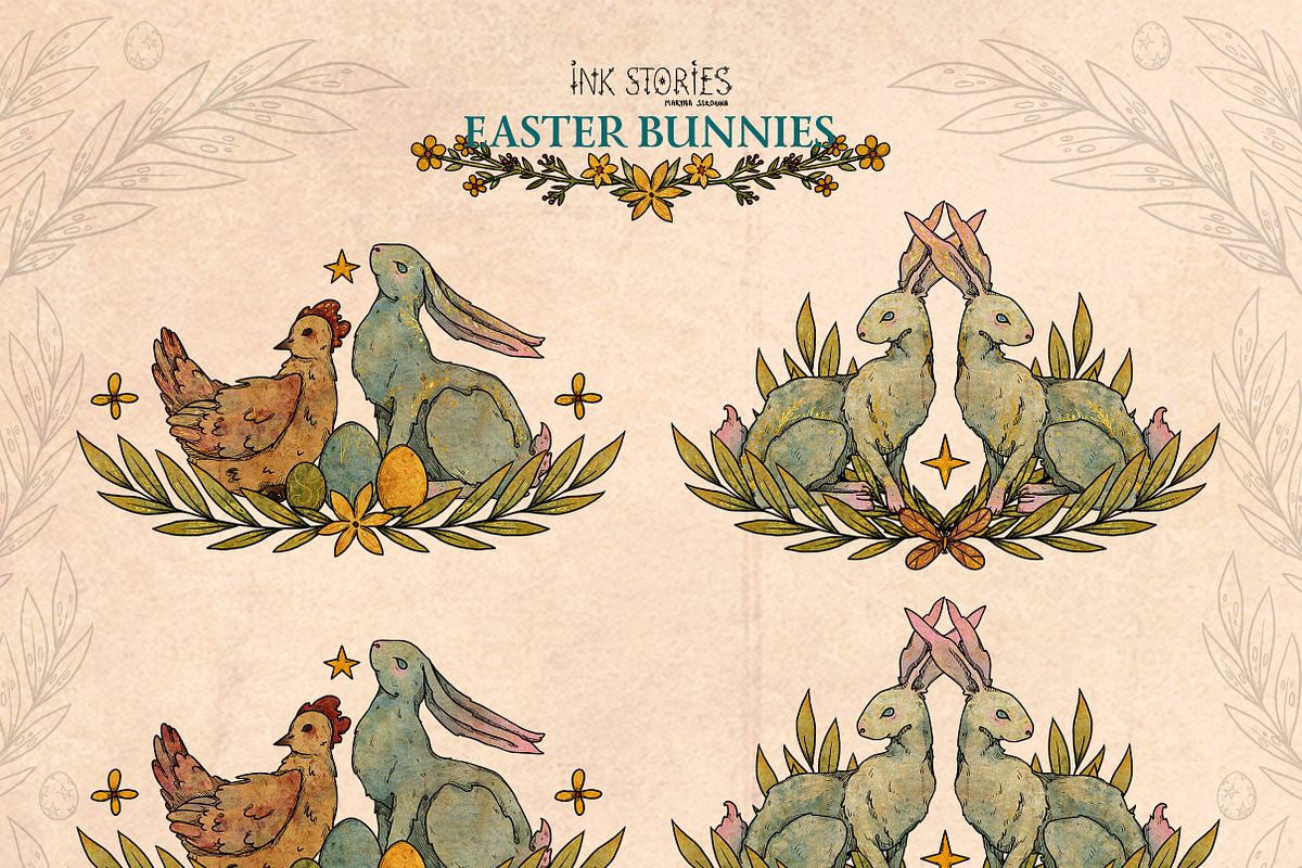 Easter Bunnies, an Animal Illustration by Ink Stories (Photo 10 of 21)