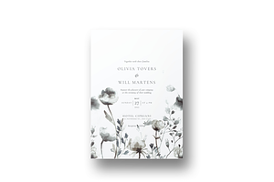 Rustic Wildflower Wedding Invitation