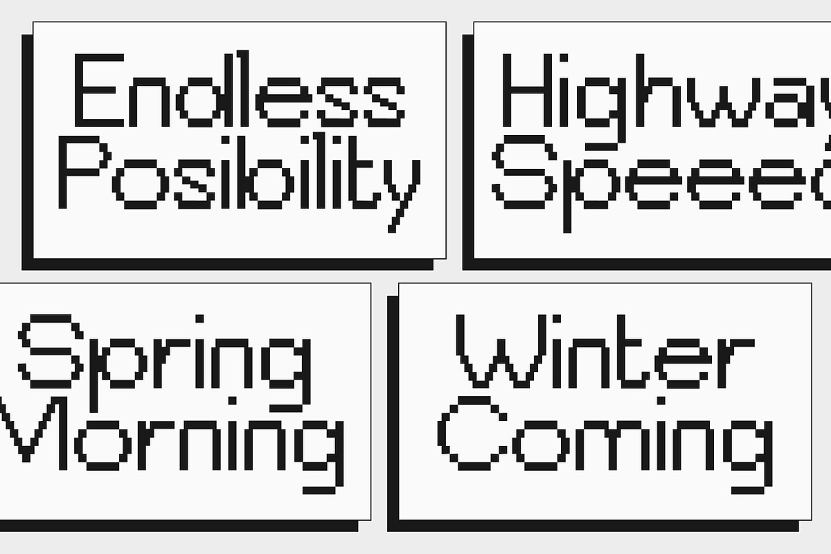 Bitend Geometric Edgy Y2K Pixel Font, a Sans Serif Font by Lettertype Studio (Photo 4 of 15)