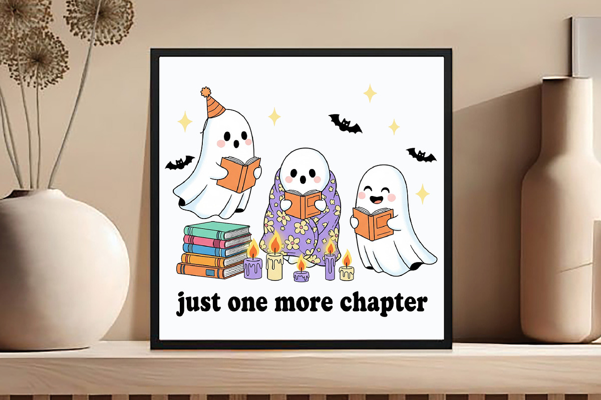 Just One More Chapter Ghost PNG, an Illustration by DreamCafeArt (Photo 5 of 7)