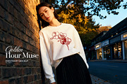 Golden Hour Muse Sweatshirt Mockup, a Hoody Mockup by Goodies.Buro (Thumbnail 1 of 2)
