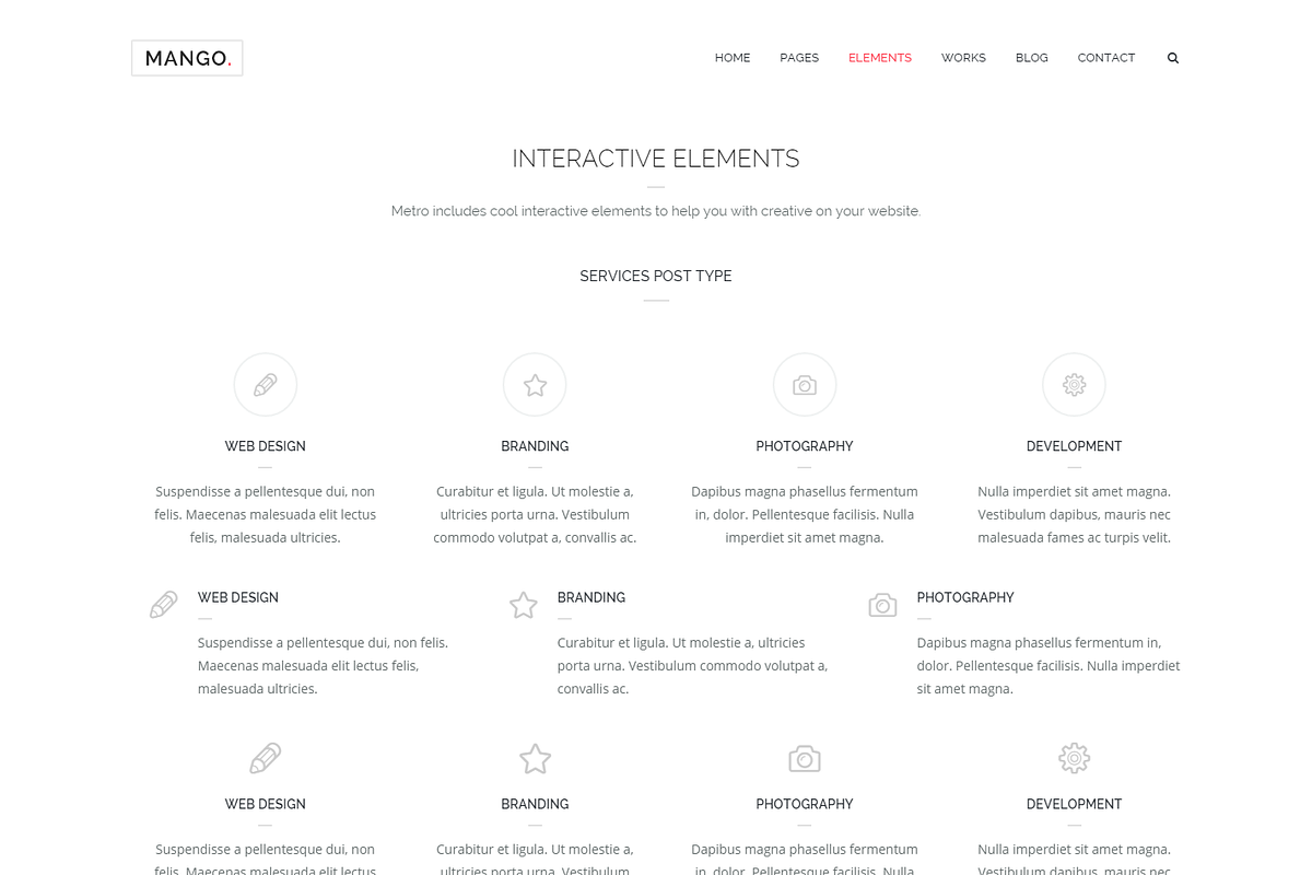 Mango - Portfolio&Business WP Theme, a WordPress Template by weblion (Photo 6 of 10)