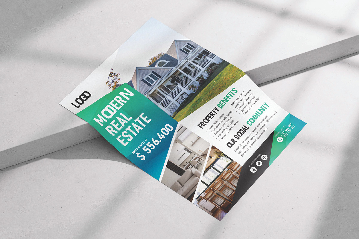 Real estate modern home sale, a Flyer Template by Workhu (Photo 3 of 4)