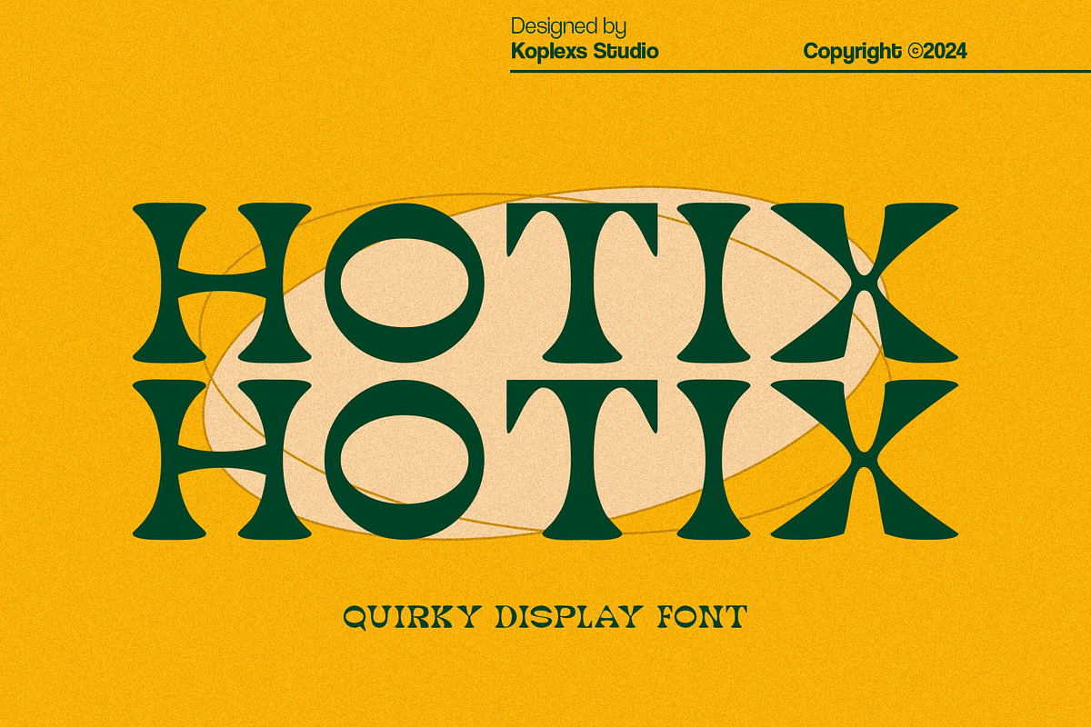 Hotix - Quirky Display Font, a Handwritten Font by Koplexs Studio (Photo 1 of 9)