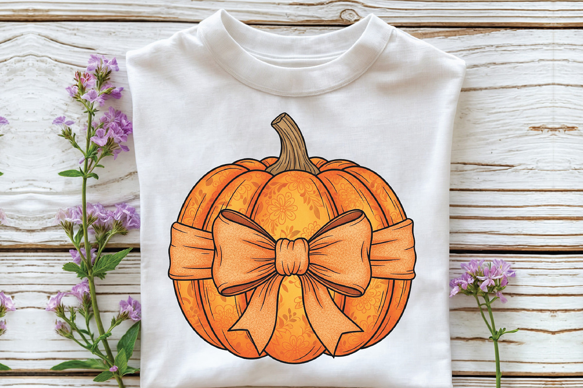 Coquette Pumpkin Grandmillennial PNG, an Illustration by CraftArtStudio (Photo 2 of 4)