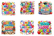 Colorful Teacher PNG Designs, a Seasonal Illustration by CreationArt (Thumbnail 3 of 4)