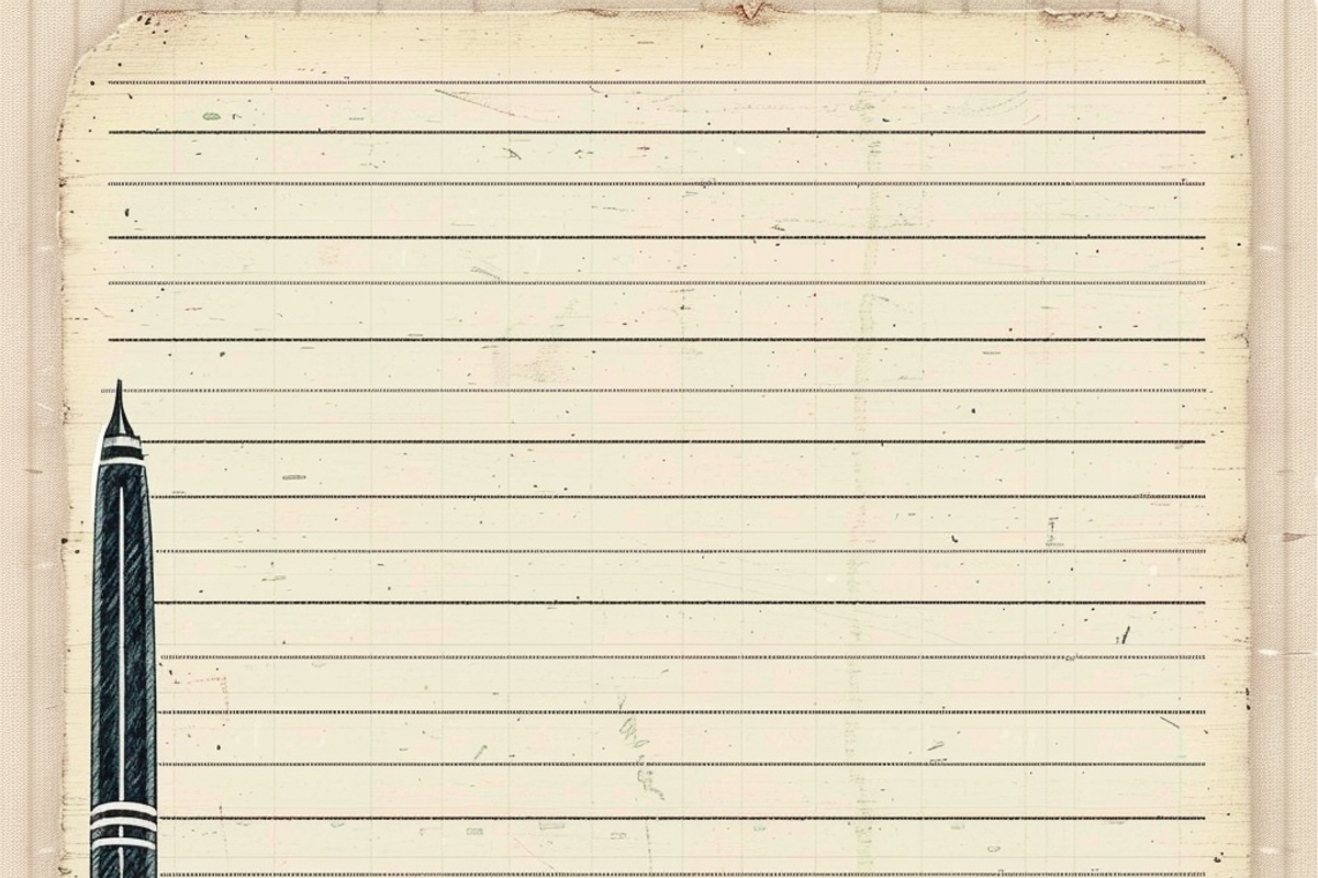 Vintage Lined Writing Paper, a Pattern Graphic by Printable Treasure (Photo 3 of 10)