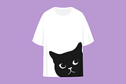 Peeking Black Cat Sticker, an Animal Illustration by PsychocheArt (Thumbnail 3 of 3)