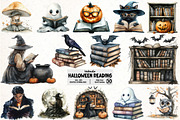 Halloween Reading Clipart, an Illustration by Pixels.Craft (Thumbnail 1 of 7)