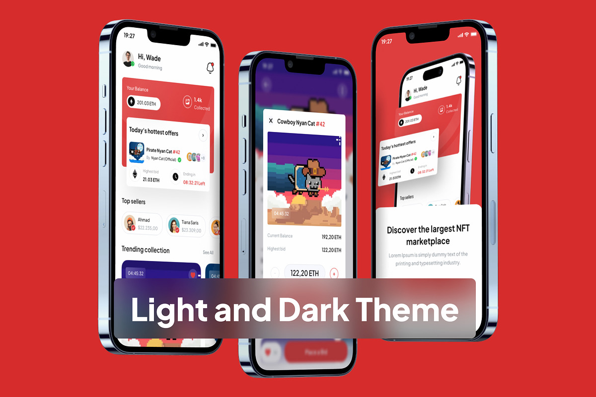 Nemesis - NFT Market Collection Apps, an UI Kit Template by Minialis (Photo 5 of 6)