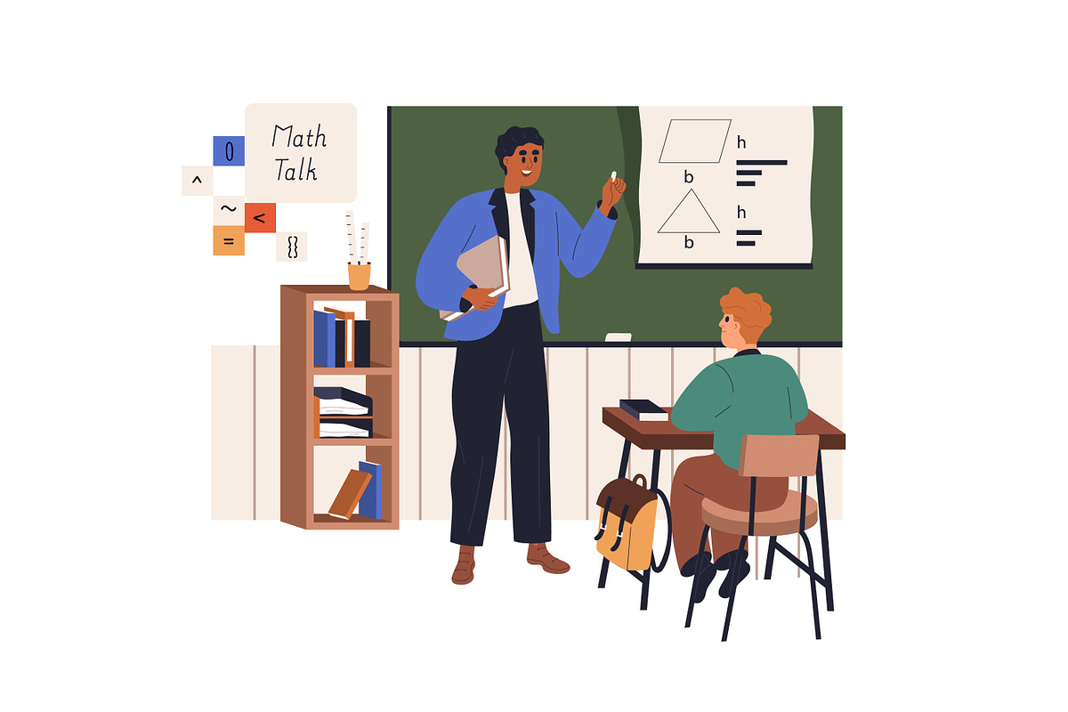 School teachers in classrooms set, an Education Illustration by Good Studio (Photo 6 of 15)