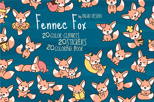 Cute Fennec Fox, an Animal Illustration by Palau