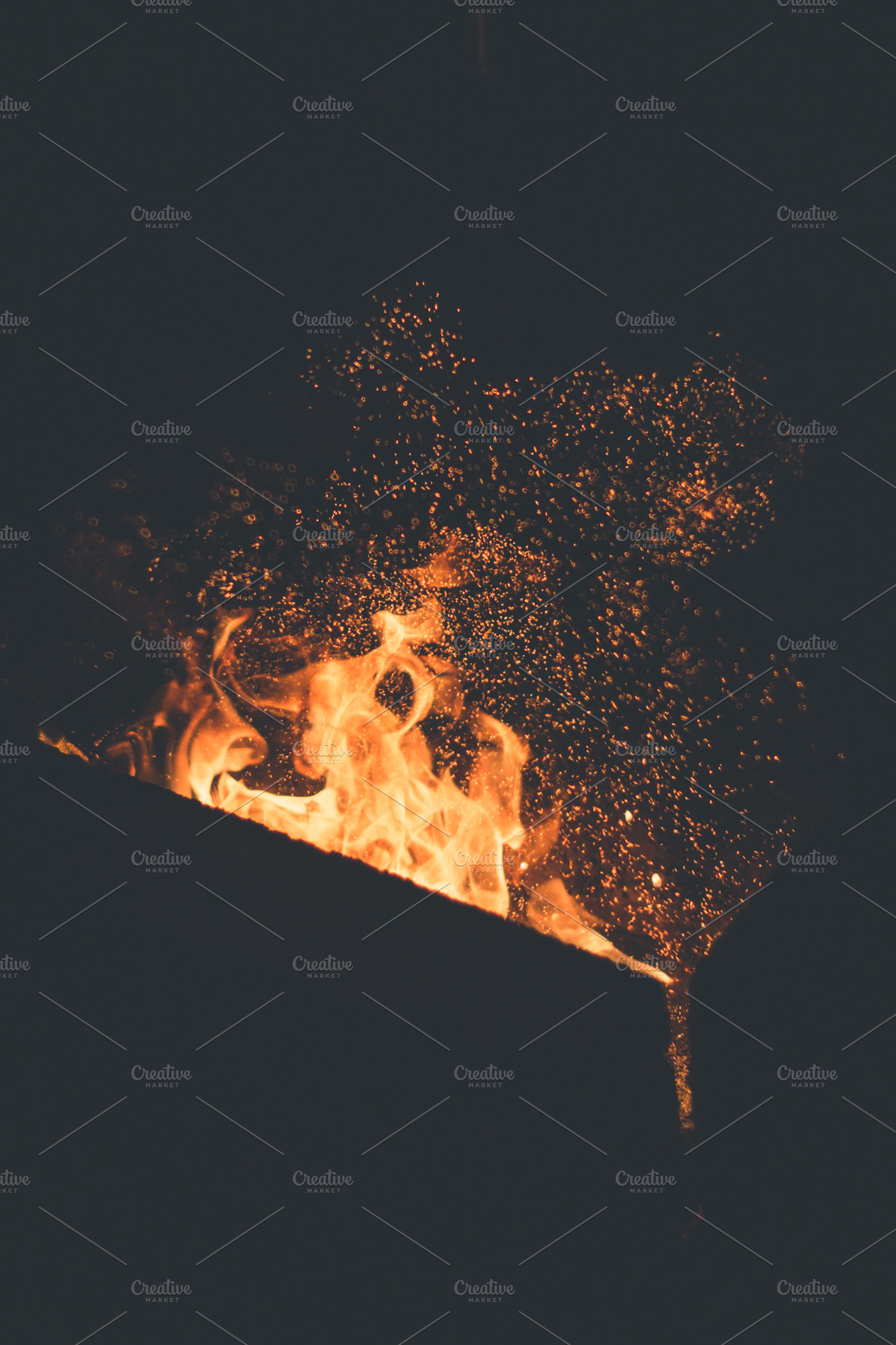 Fire featuring fire, flame, and outdoors, an Abstract Photo by north.