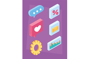 set icons internet, a Technology Illustration by studiogstock