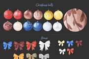 Christmas Balls and Decorations, a Decorative Illustration by NataliVA (Thumbnail 2 of 7)