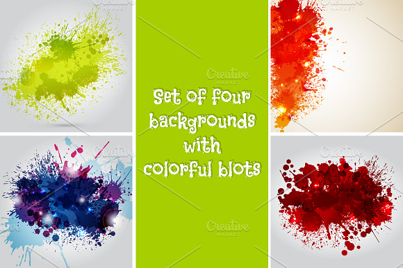 Set Of Backgrounds With Blots