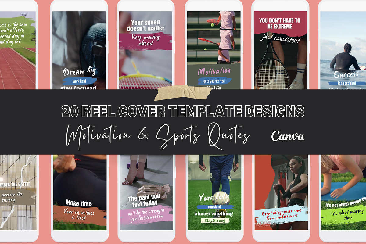 Motivational & Sports Reel Templates, a Social Media Template by PaolaroiDesign (Photo 1 of 5)