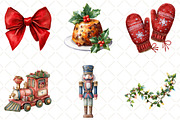 Festive Christmas Clipart, an Illustration by Black Bird Studio (Thumbnail 2 of 6)