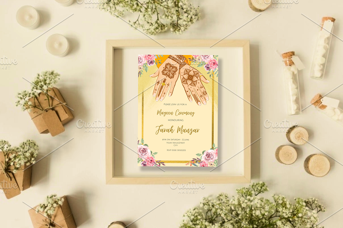 Indian Wedding Invitation Design, an Invitation Template by Weddinginvitation by Fati (Photo 2 of 2)