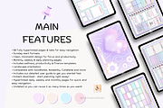 ADHD Purple Pastel Digital Planner, a Stationery Template by Tas Creative Studio (Thumbnail 3 of 9)