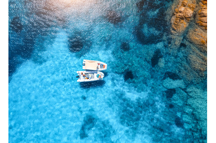Aerial view of beautiful little, a Nature Photo by den-belitsky