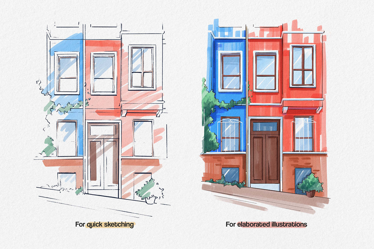 Streamline Markers for Photoshop, a Brush Add-On by brushapes.com (Photo 3 of 8)