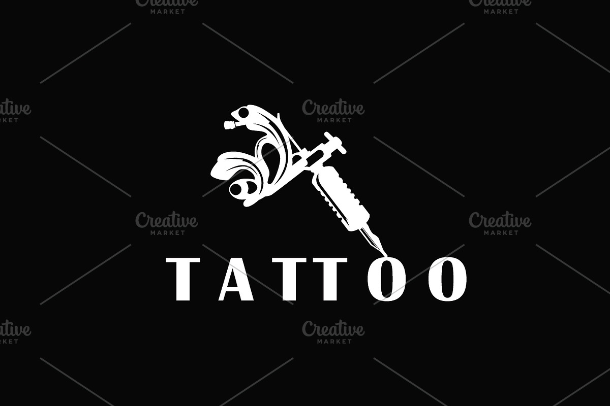 illustration logo tattoo machine, a Branding & Logo Template by Maylianaw28