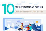 Family Vacation Vector Scenes, a Healthcare Illustration by PavelVinnik (Thumbnail 2 of 3)