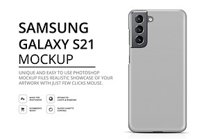 Galaxy S21 3d Phone Case Mockup