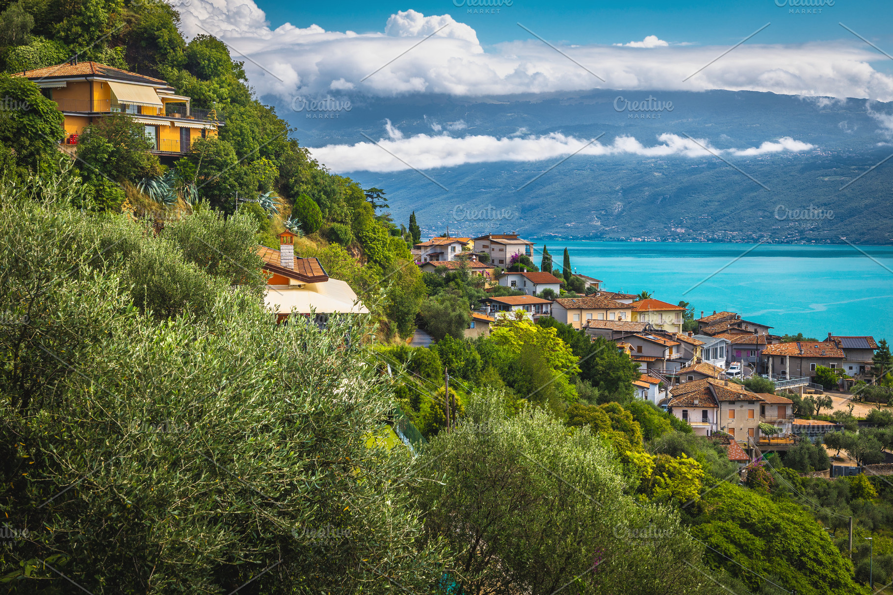 Lake Garda view from the hill, a Nature Photo by Alpine Dreams