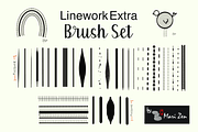 Linework Brushes Procreate - Part 2, a Brush Add-On by byMariZen (Thumbnail 1 of 8)
