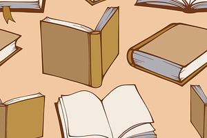 Books Seamless Pattern