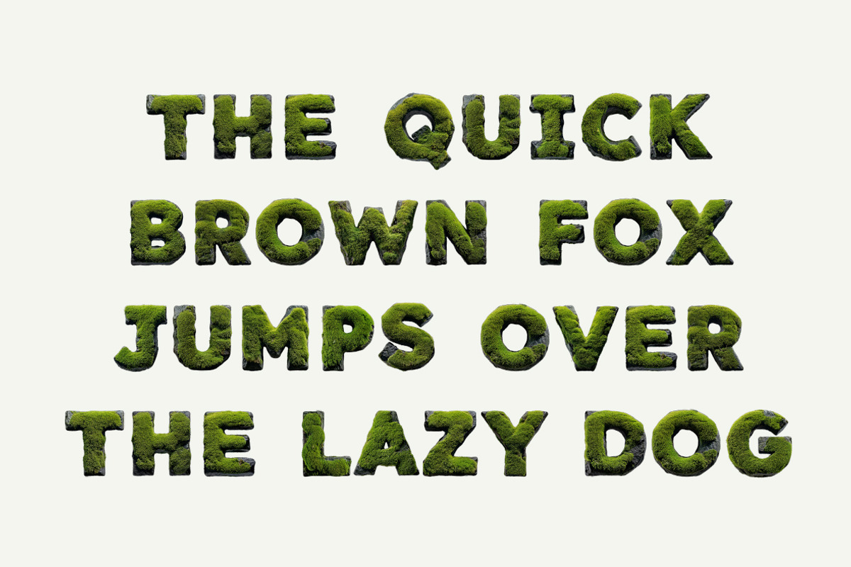Moss on Rock Font, a Sans Serif Font by Handmadefont (Photo 5 of 16)